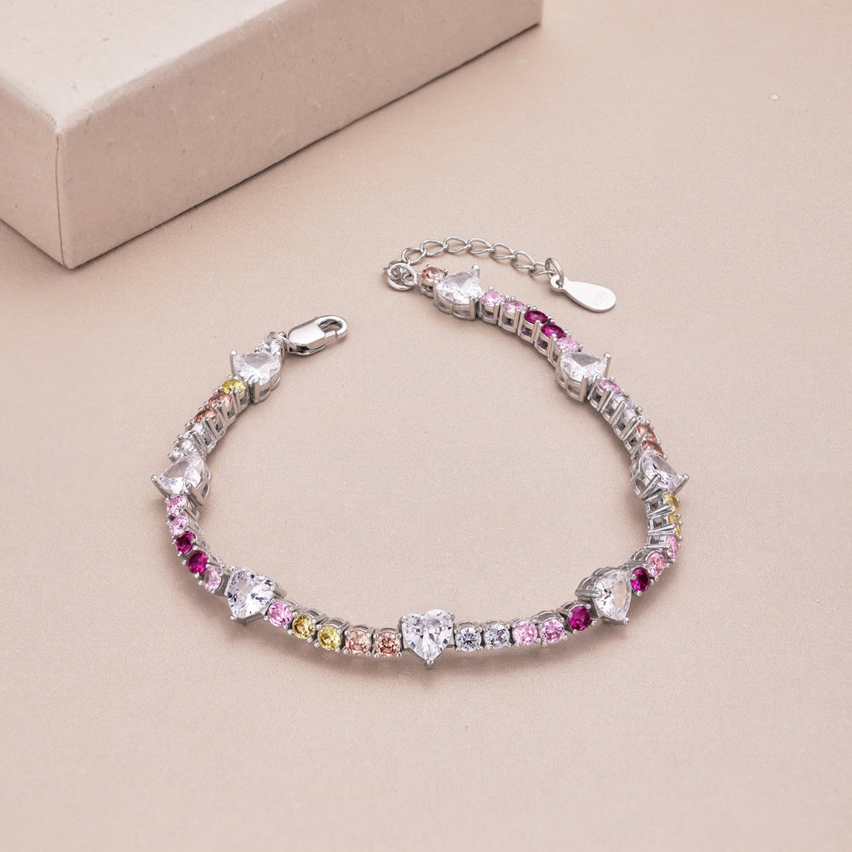 [HOT]Romantic Heart Shape Round Cut Lover Bracelet