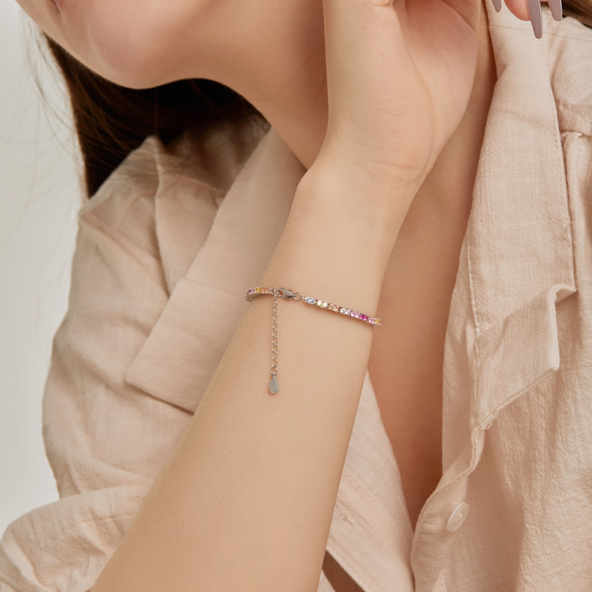 [HOT]Delicate Romantic Heart Shape Lover Bracelet