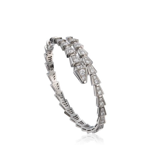 LUXEIFY SERPENTI BRACELET 6MM SILVER DIAMOND
