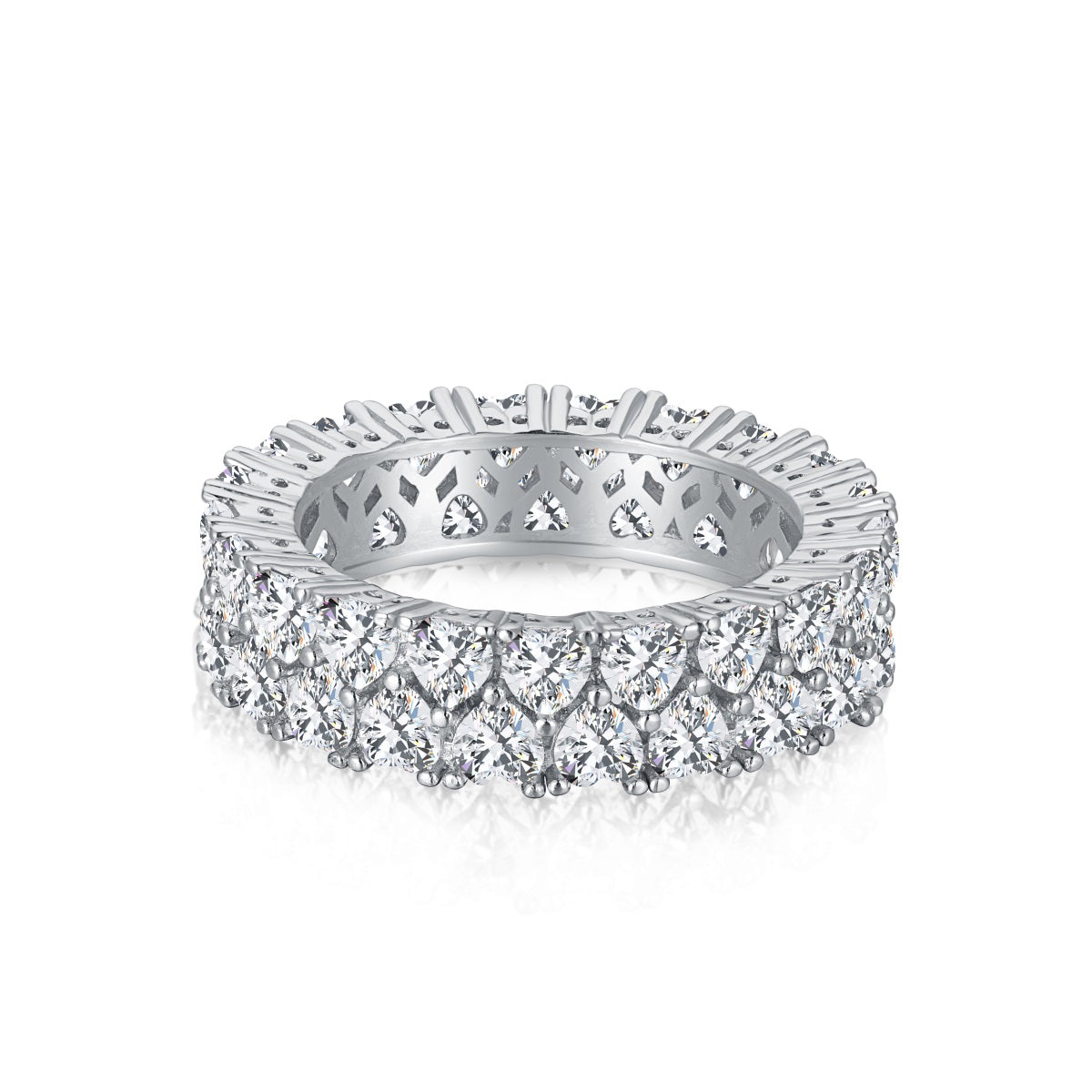 [HOT]Sparkling Full Heart Ring